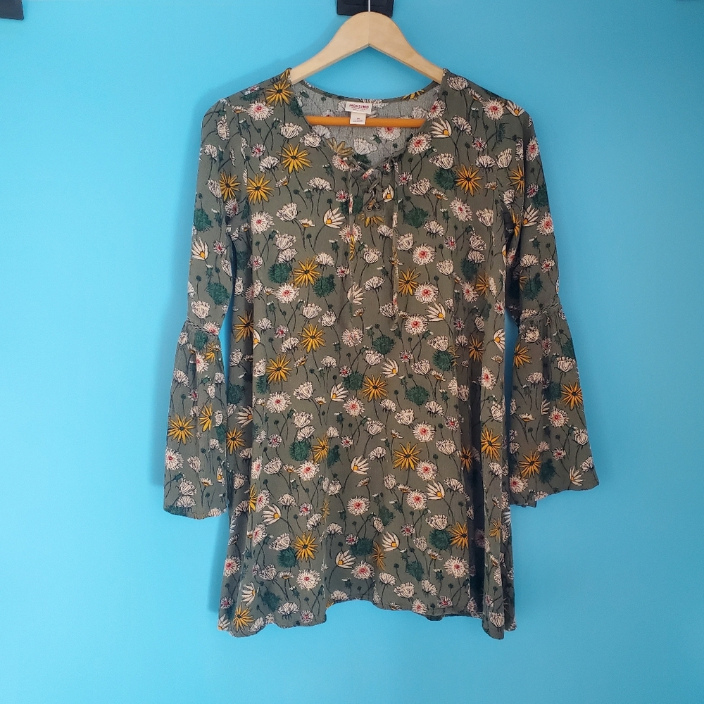 Mossimo Long Sleeve Tunic Size Medium Floral